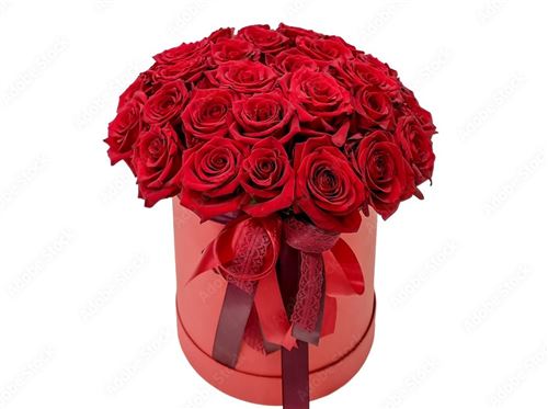 Special Love Hatbox, Hatbox of roses in your choice of colour.