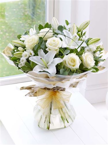 Elegance, Elegant White Mixed Bouquet.