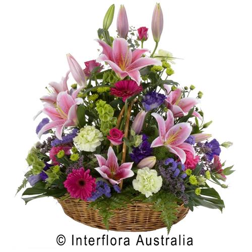Abundance, Lavish Mixed Flower Basket.